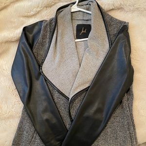 Jack leather and tweed jacket